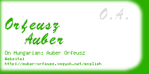 orfeusz auber business card